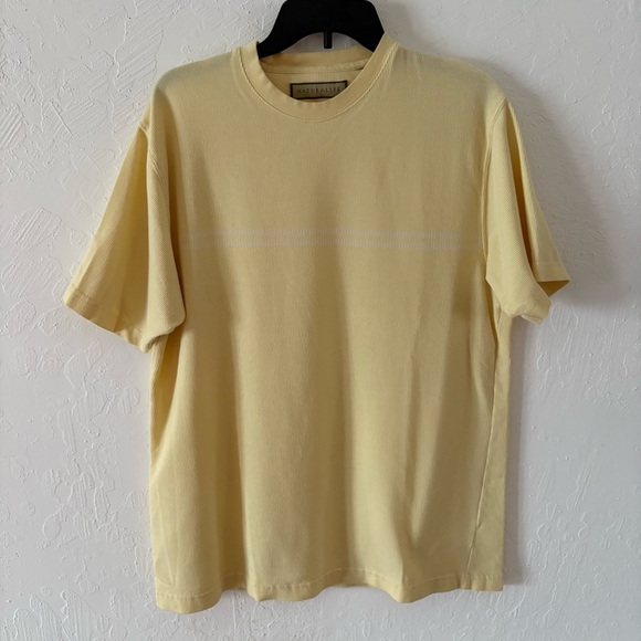 Lot Of 2 Vintage 90s Naturalife Ribbed Shirt Men Large Yellow Green Short Sleeve - Picture 2 of 12
